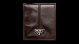Logo-Plaque Leather Wallet - Dark Brown