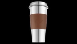 Leather Objets Miroir Coffee Cup Ring - Brown