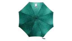 Keyhole-Print Umbrella - Dark Green/Black