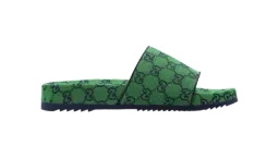 GG Canvas Slide Sandal - Green Monogram