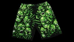 Skull Pile Sweatshort - Green