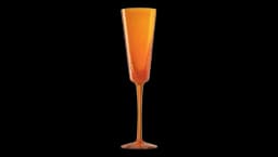 Gigolo Flute Glass - Amber Orange