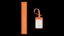 Logo-Detail Address Tag - Orange