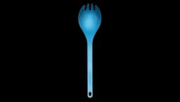 Engraved-Logo Titanium Spork - Blue