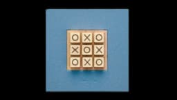 Tic Tac Toe Grained - Blue Limoges
