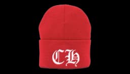 Ribbed Beanie Hat - Red
