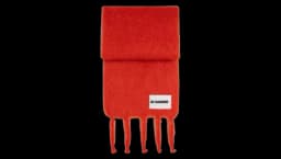 Mohair-Blend Scarf - Blood Red