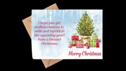 Merry Christmas Greeting Card 5x7