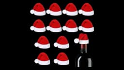 Mini Santa Velvet Hats Decor For Craft - Red/White