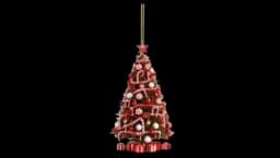 Christmas Tree With Candy Canes Ornament - Multicolor