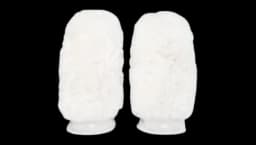 Hill Faux-Fur Quilted Mittens - White