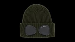 Cotton Goggle Beanie - Khaki Green