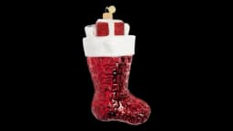 Holiday Stocking Ornament - Red