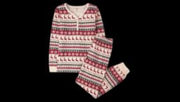 Holiday Print Pajama Set - White/Red/Green