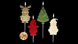 Christmas Themed Candles 4 Pieces