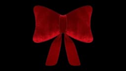 Christmas Large Bow Pillow - Red