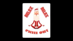 Relax & Chill Out Santa Sticker