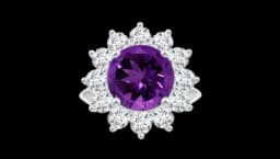 Amethyst Diamond Ring 4.45ct 14K Gold