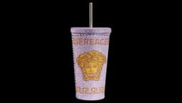 Medusa Crystal-Embellished Travel Cup - Lilac Purple