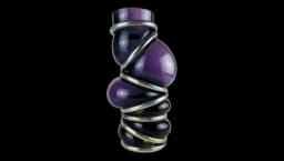 Chain Ring Asymmetric Vase - Purple