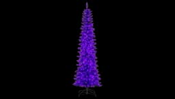 Pencil Artificial Pre-Lit Christmas Tree - Purple