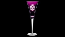 Snowflake Wishes 2015 Health Champagne Flute - Purple