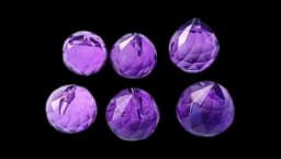 Crystal Faceted Christmas Tree Pendants 100 Pcs - Purple