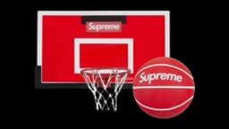 Mini Basketball Hoop & Ball - Bright Red
