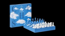Classic Chessboard - White/Blue