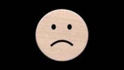Sad Face Magnet - Black/White