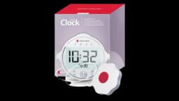 Alarm Clock With Bed Shaker - White