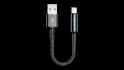 USB-C to USB-A Nylon Cable - Black
