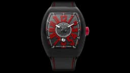 V 45 SC DT CARBONE NR - Carbon Black/Red Dial