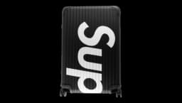 Logo Print Suitcase - Black