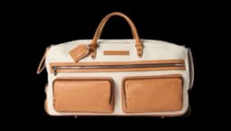 Grained Calfskin & Cowhide Trolley Bag - Ivory