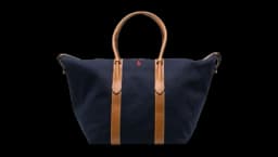 Polo Pony-Motif Luggage - Prussian Blue/Caramel Brown