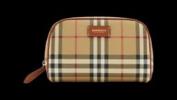Small Check Travel Pouch - Archive Beige