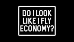 Do I Look Like I Fly Economy Sticker