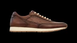 Carl Calf Leather Sneakers - Old Wood