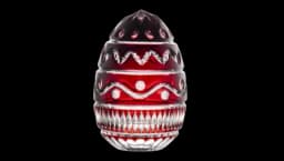 Elation Egg Paperweight 4.7" - Ruby Red
