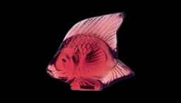 Fish Sculpture - Golden Red Crystal