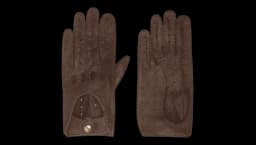 Peccary Leather Driving Gloves - Coffee