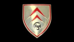 Citroën Badge On Hood Arrow - Red/Silver