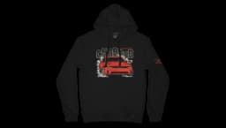 Charger Burnout Unisex Hoodie - Black