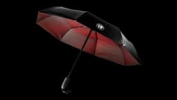 Mini Umbrella Urban - Black/White/Red Pattern