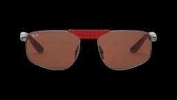 RB3776M in Metal With Red Lenses - Red/Gunmetal