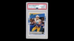 Justin Herbert Signed Rookie Card RC #303 PSA GEM MT 10 AUTO