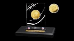 NFL Acrylic Gold Coin Desk Top Display