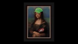 12" x 16" Mona Lisa Fan Framed Fine Art Print