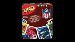 UNO NFL Card Game in Storage Tin Box